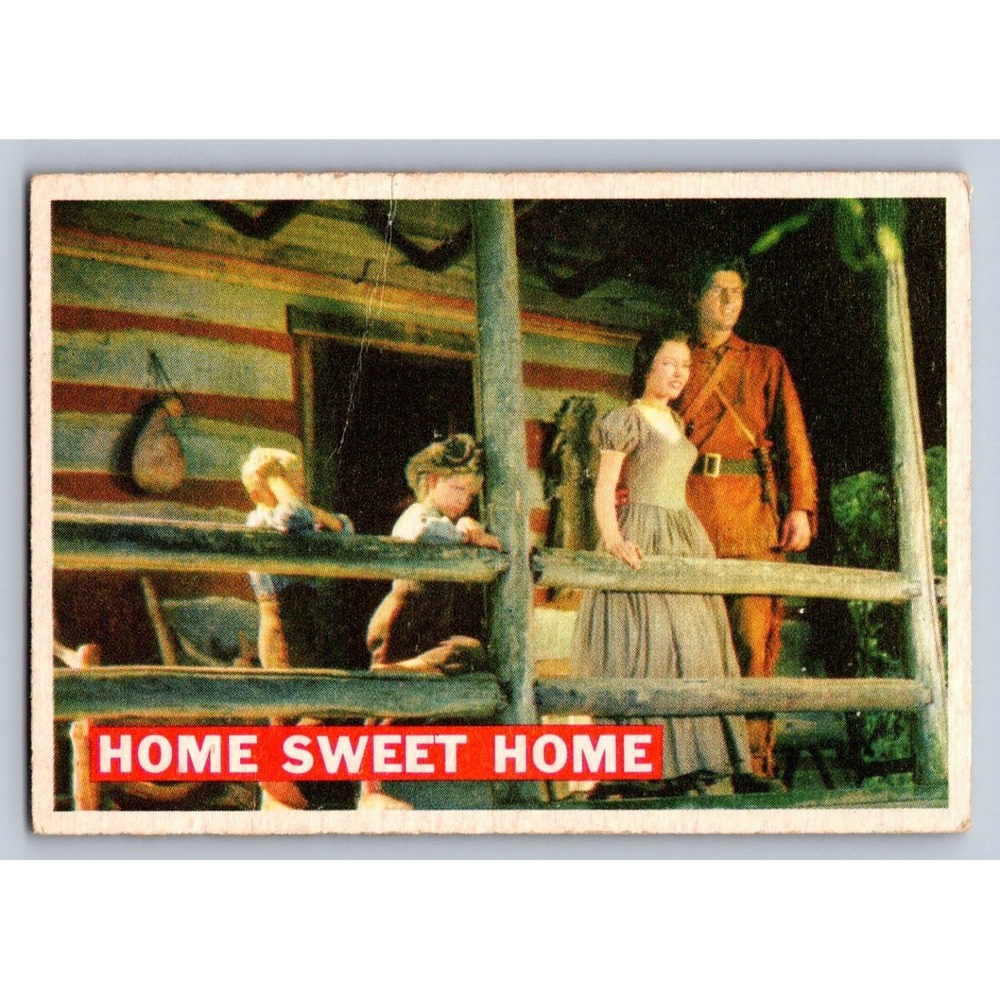 Walt Disney's Davy Crockett Fess Parker 1956 Topps #24 Home Sweet Home